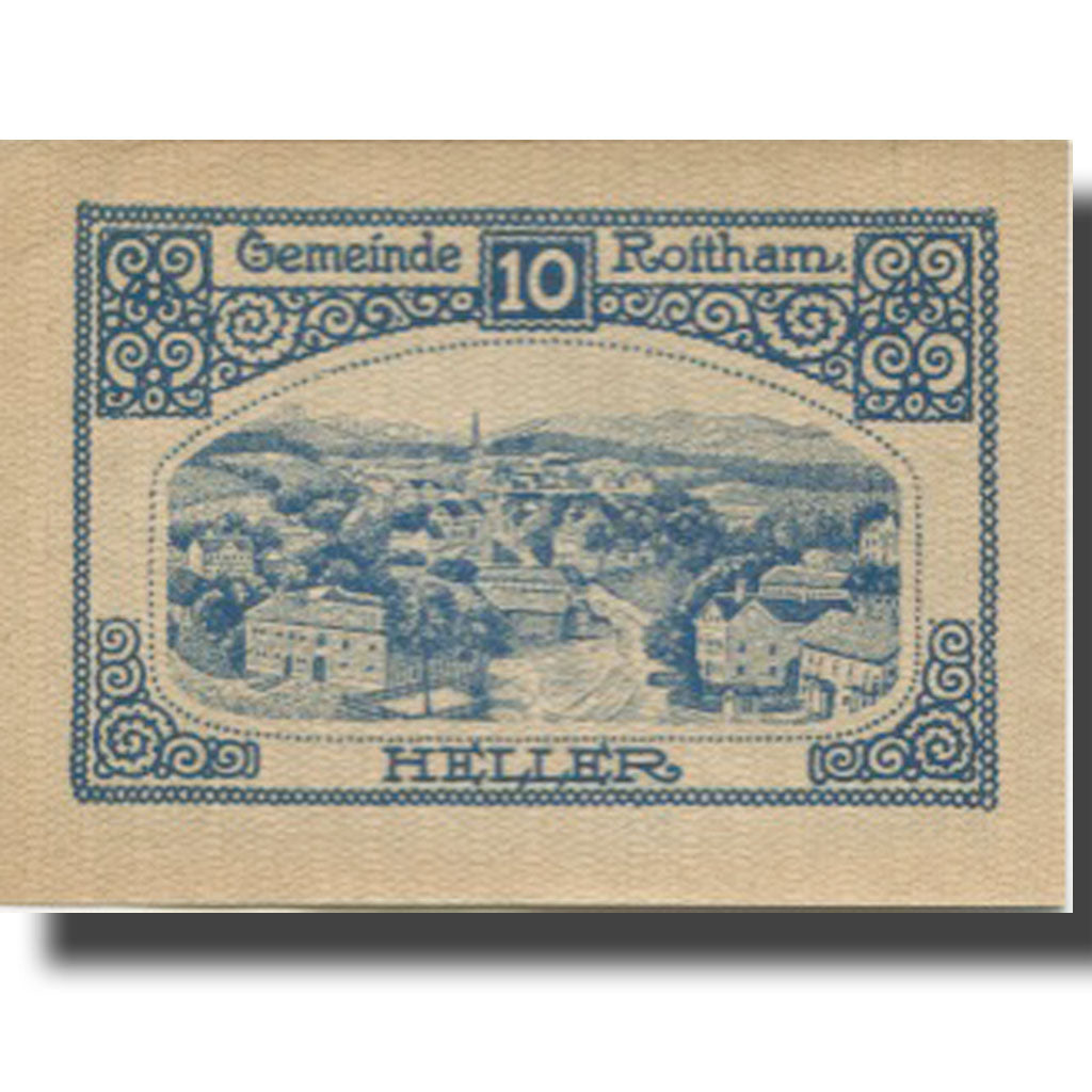 Banknote, Austria, Roitham, 10 Heller, village, 1920, UNC(63) Meh:FS 843a