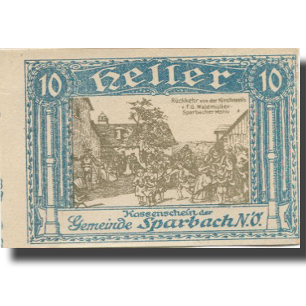 Banknote, Austria, Sparbach, 10 Heller, village, AU(55-58), Mehl:FS 1006a