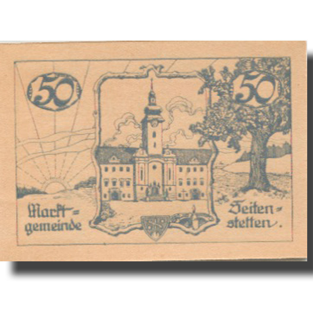 Banknote, Austria, Seitenstetten, 50 Heller, Blason, UNC(63), Mehl:FS 990
