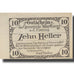 Banknote, Austria, Wartberg, 10 Heller, Eglise, 1921 UNC(63) Mehl:FS 1141a
