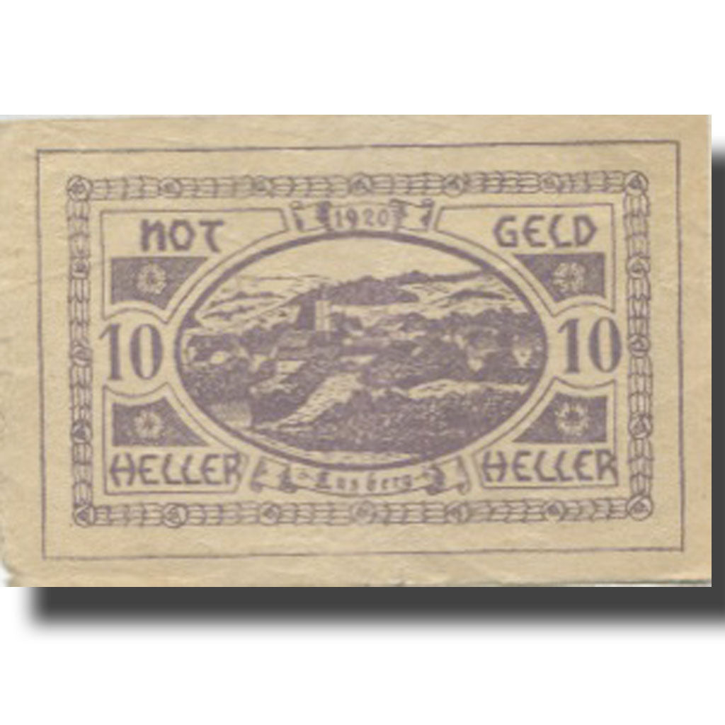 Banknote, Austria, Lasberg, 10Heller, village 1921-01-30, VF(20-25) Mehl:FS 505a