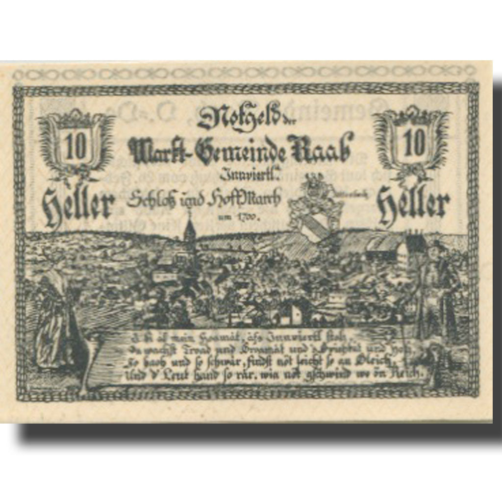 Banknote, Austria, Raab, 10 Heller, village 1, UNC(63), Mehl:FS 805IIIa