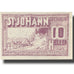 Banknote, Austria, St Johann, 10 Heller, champs, 1920 UNC(63) Mehl:FS 894