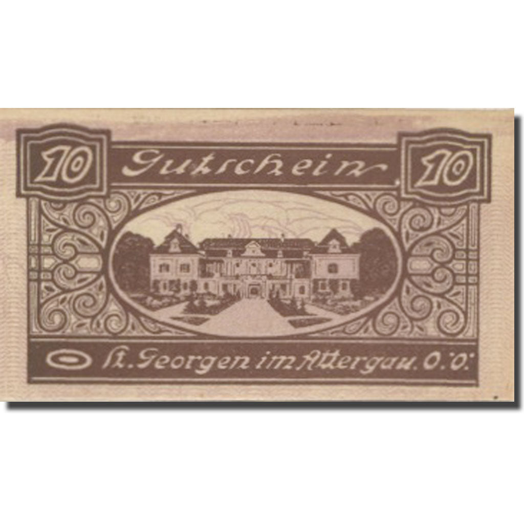 Banknote, Austria, St Georgen, 10 Heller, gare, UNC(63), Mehl:FS 888Ia