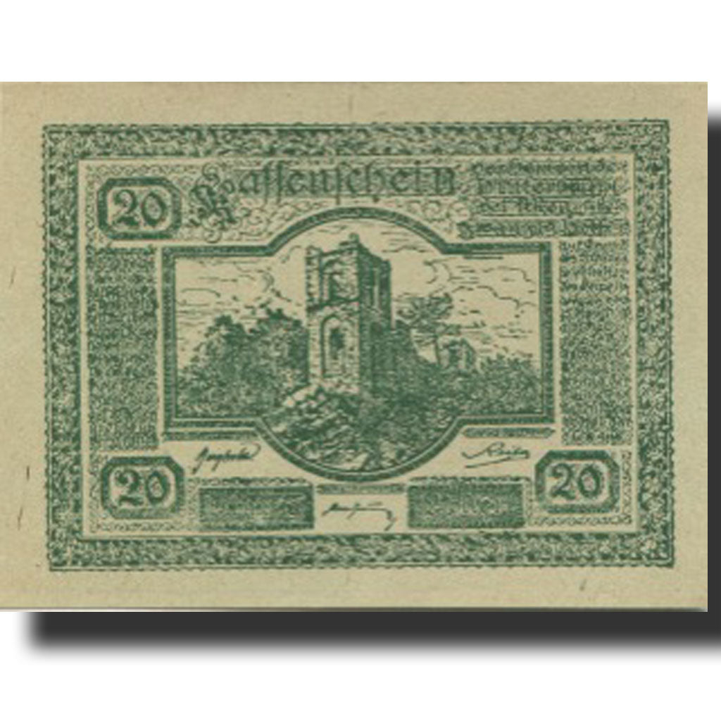 Banknote, Austria, Hinterbrühl, 20 Heller, ruine, 1920 UNC(63) Mehl:FS 376Ib1