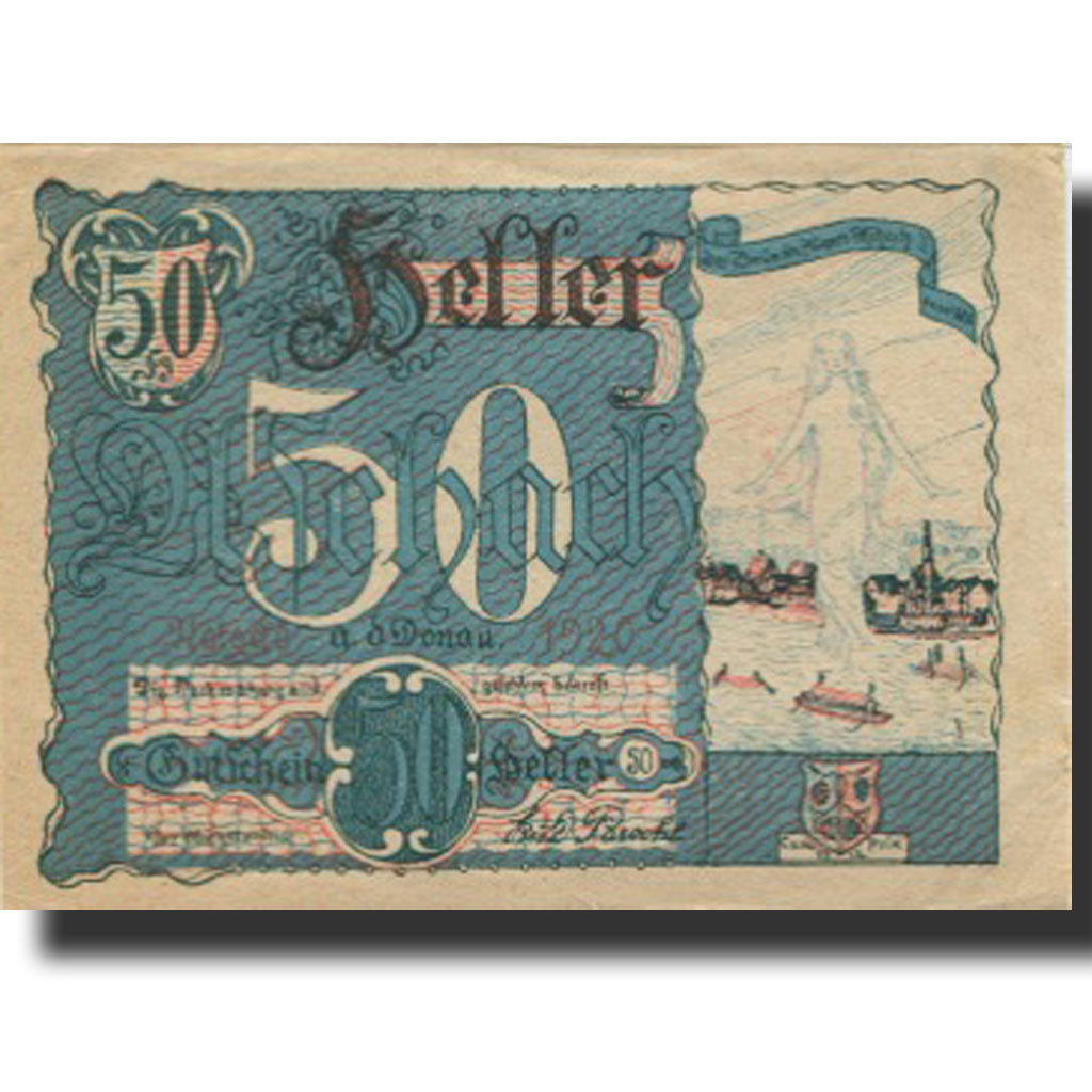 Banknote, Austria, Aschach, 50 Heller, fleuve, AU(55-58), Mehl:FS 53IIb20