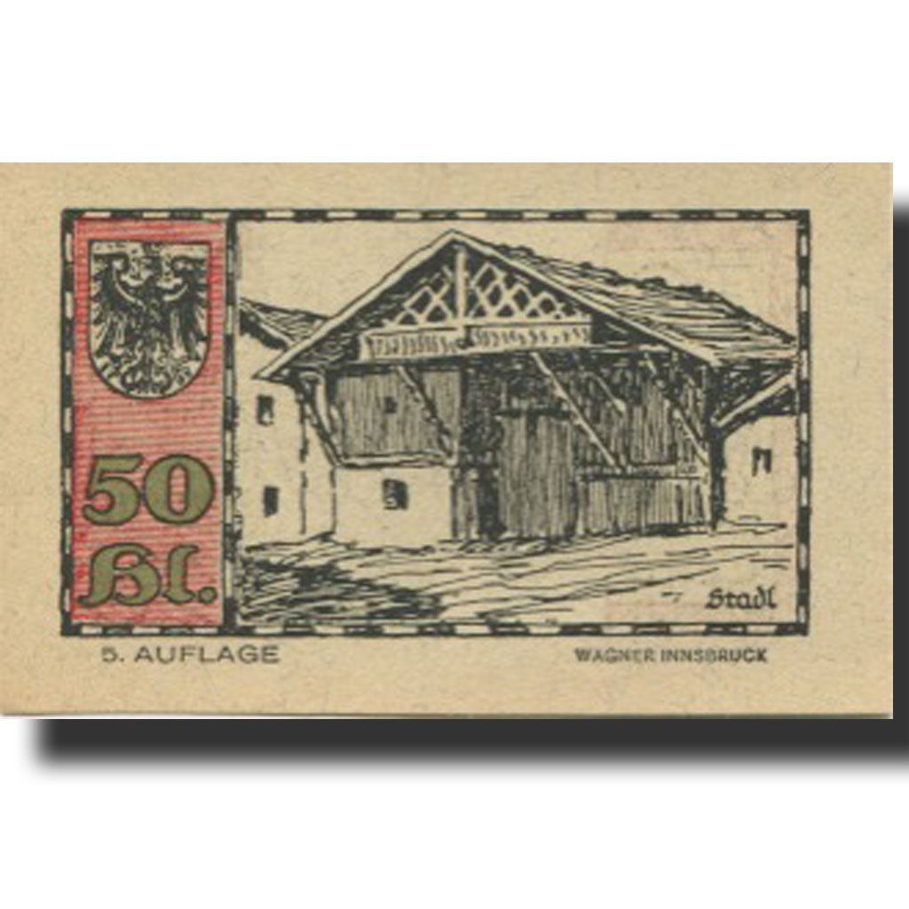 Banknote, Austria, Telfs, 50 Heller, grange 1921-01-31, UNC(63) Mehl:FS 1061d