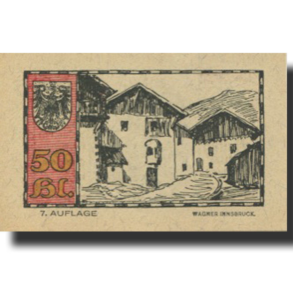 Banknote, Austria, Telfs, 50 Heller, village 1921-12-31, UNC(63) Mehl:FS 1061d
