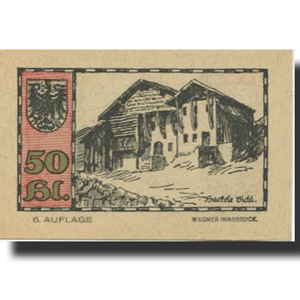 Banknote, Austria, Telfs, 50 Heller, ferme 1921-01-31, UNC(63) Mehl:FS 1061d