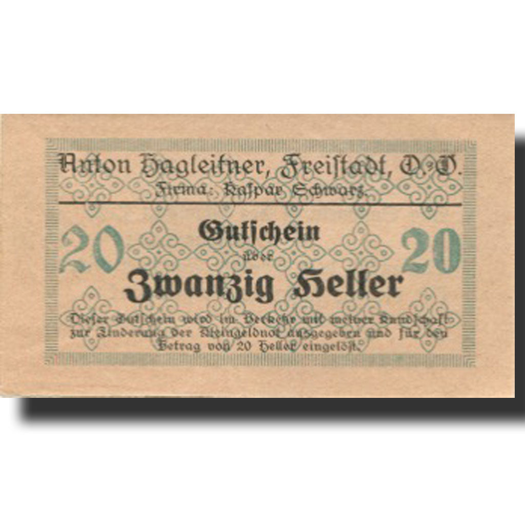 Banknote, Austria, Freistadt, 20 Heller, valeur faciale, UNC(63), Mehl:FS 212