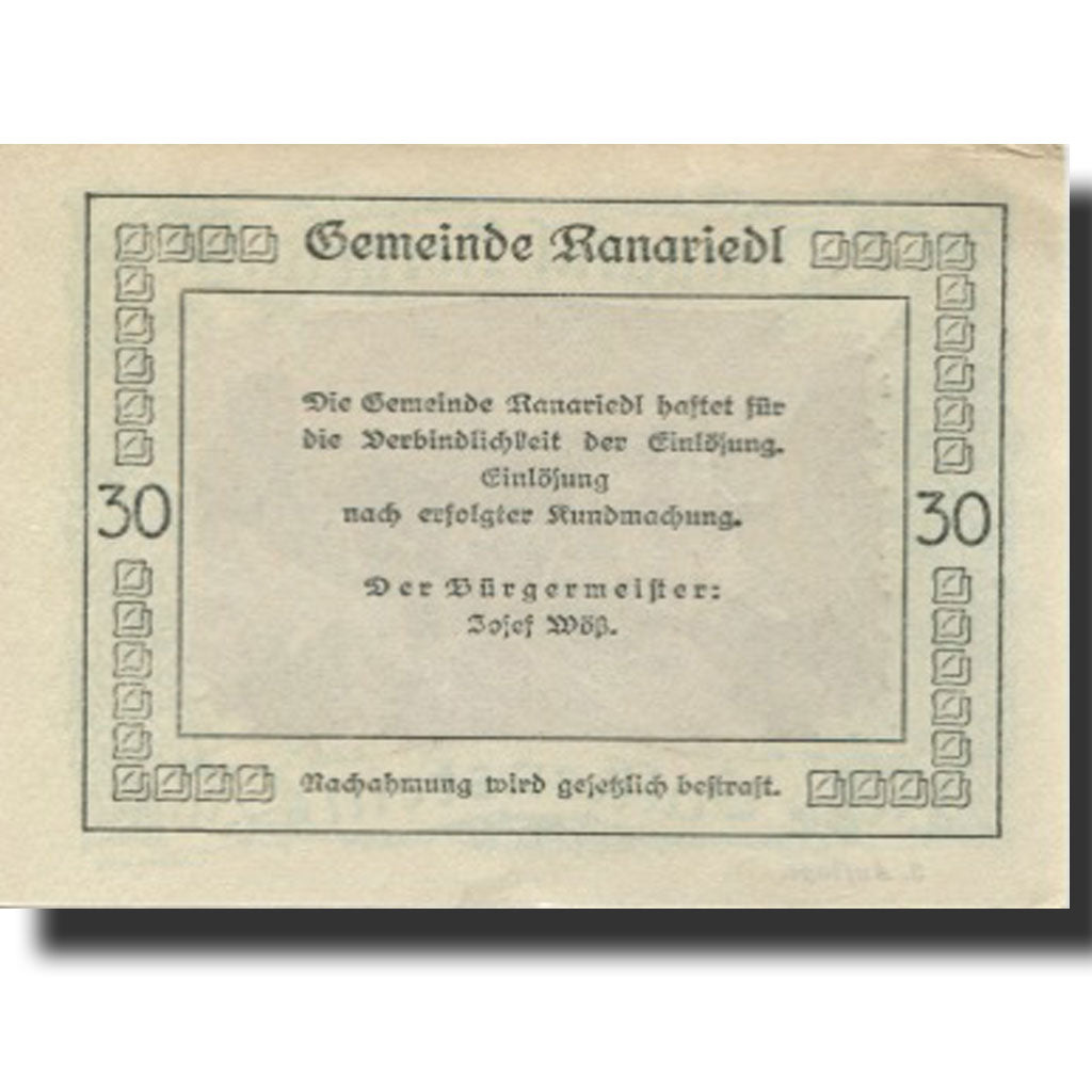 Banknote, Austria, Falkenstein, 30 Heller, ruine, UNC(63), Mehl:FS 127j
