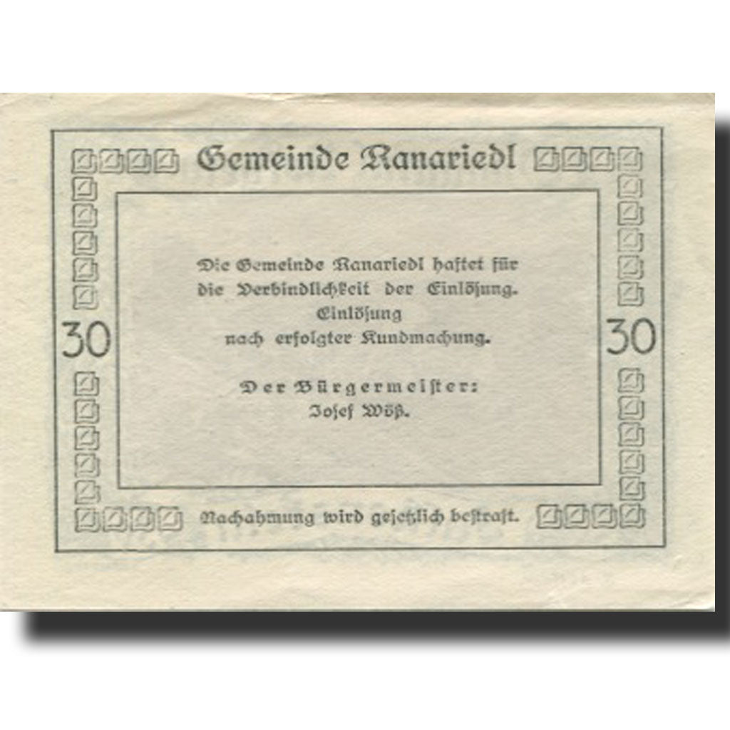 Banknote, Austria, Falkenstein, 30 Heller, château, UNC(63), Mehl:FS 127j