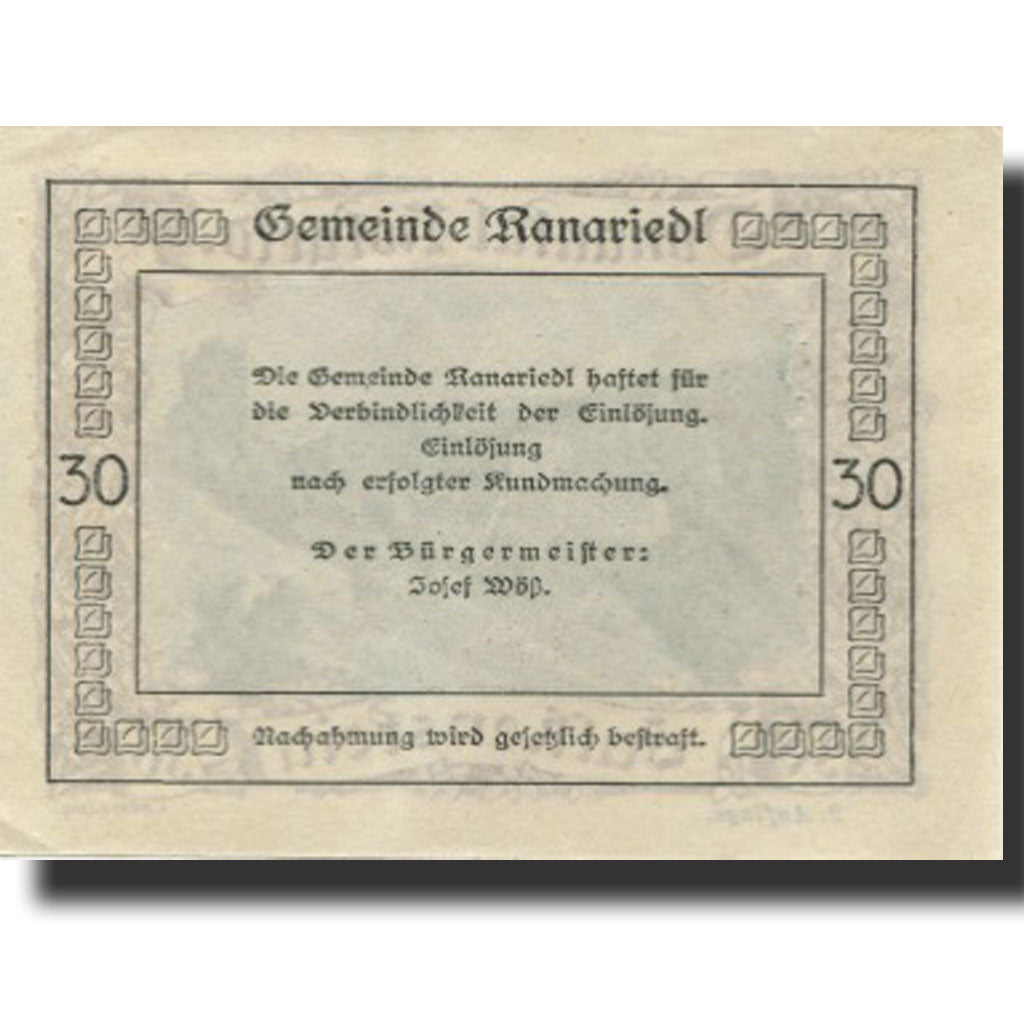 Banknote, Austria, Falkenstein, 30 Heller, ruine 1, UNC(63), Mehl:FS 127f