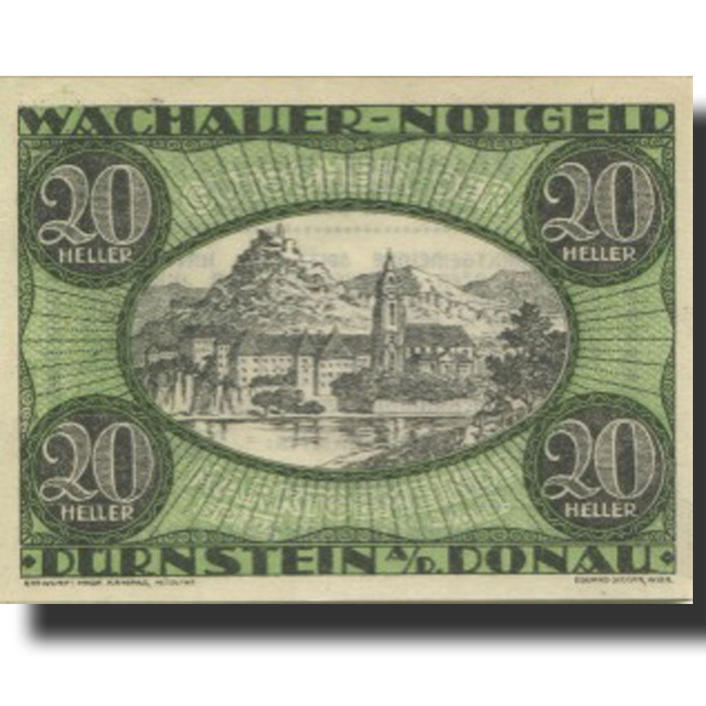 Banknote, Austria, Dürnstein, 20 Heller, château, 1920 UNC(63) Mehl:FS 1122.3IIa
