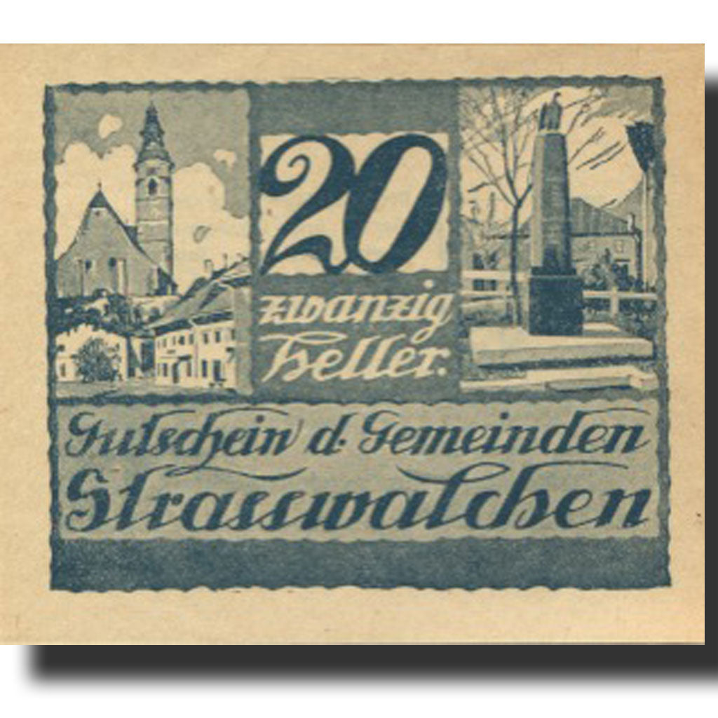 Banknote, Austria, Strasswalchen, 20 Heller, Eglise, 1920, UNC(63) Mehl:FS 1047a
