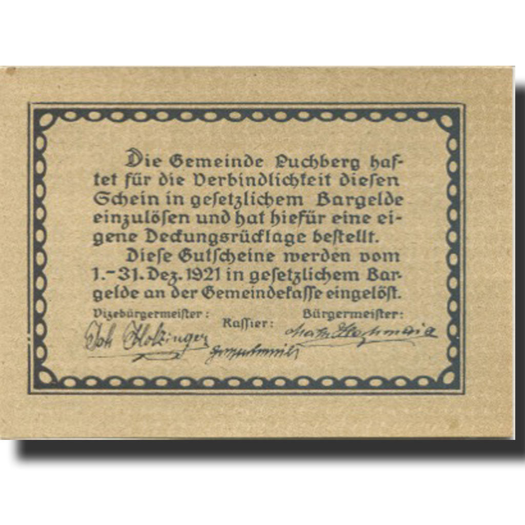 Banknote, Austria, Puchberg, 20 Heller, Forêt, 1921, UNC(63) Mehl:FS 785a