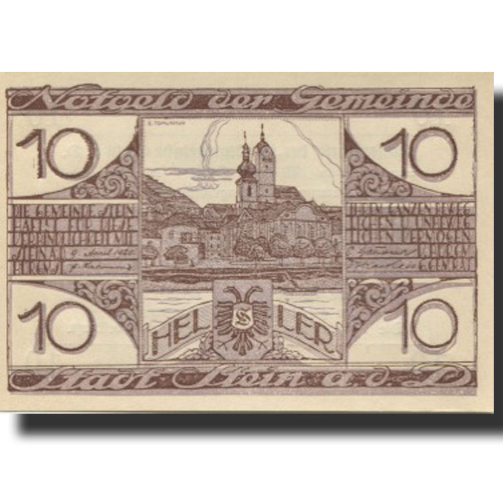 Banknote, Austria, Stein, 10 Heller, village, 1920 UNC(63) Mehl:FS 1015I.2