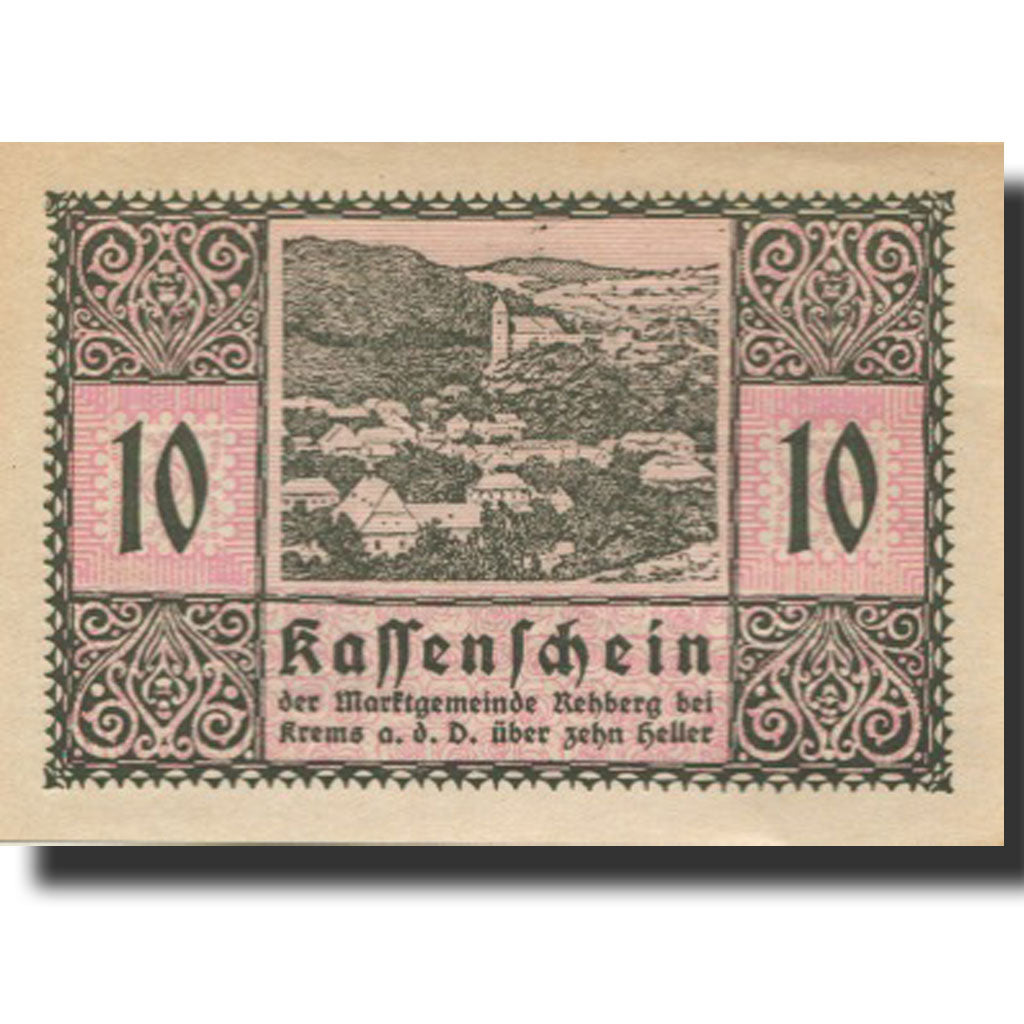Banknote, Austria, Rehberg, 10 Heller, village, 1920, UNC(63) Mehl:FS 826
