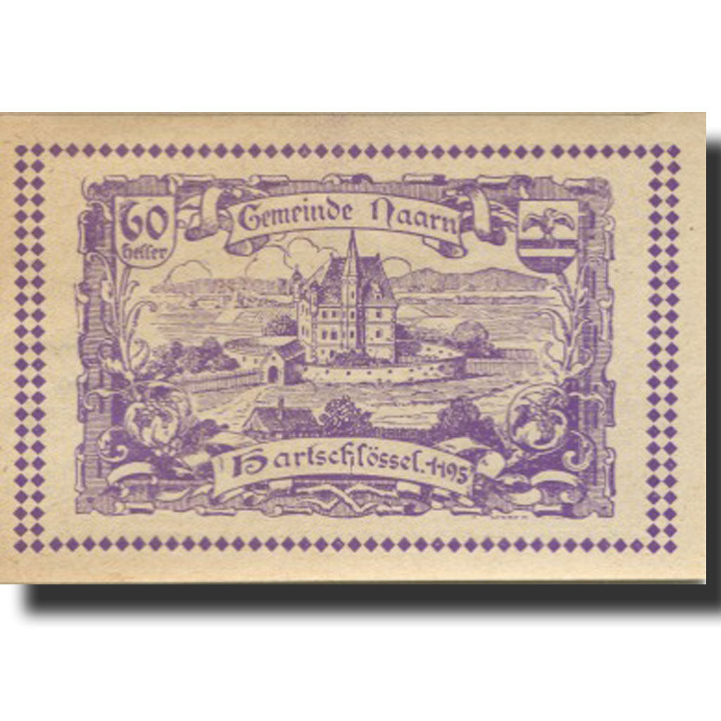 Banknote, Austria, Naarn, 60 Heller, Blason 1920-12-31, UNC(63), Mehl:FS 642a