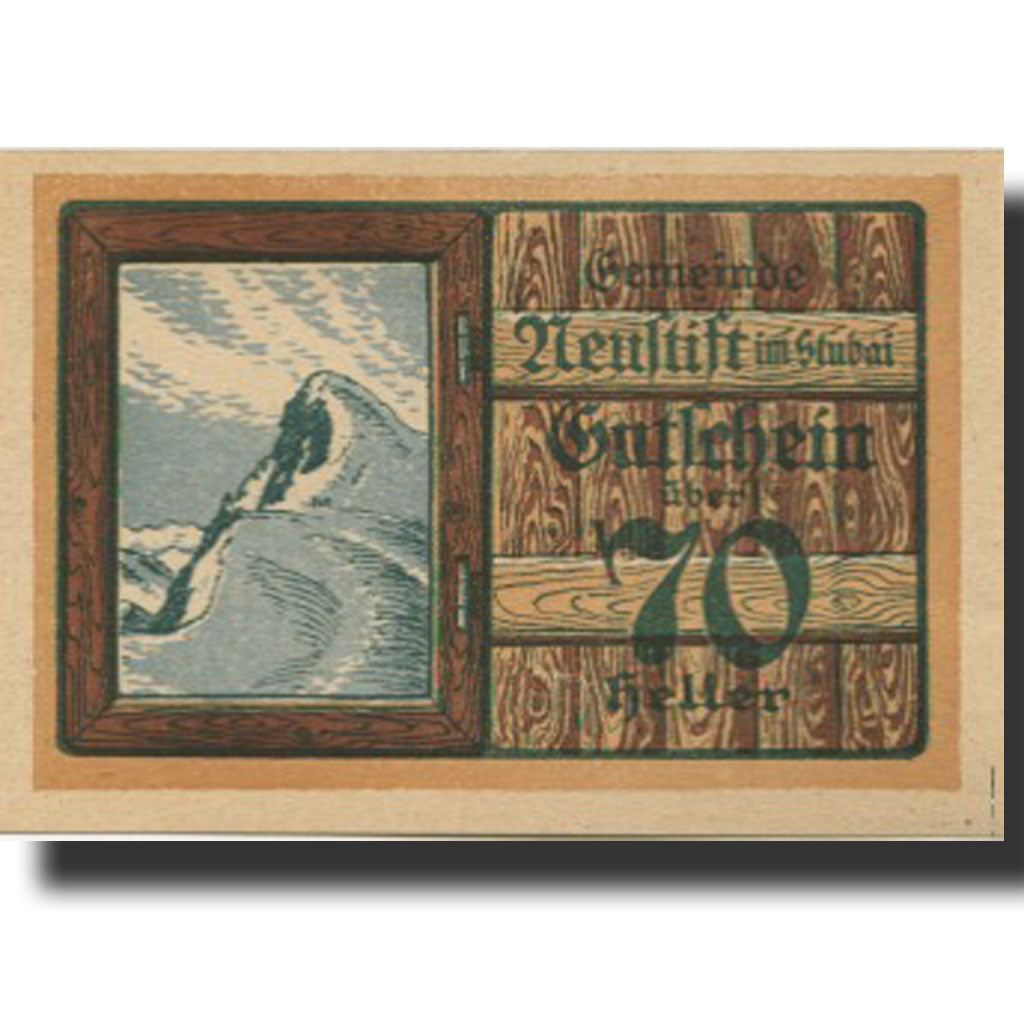 Banknote, Austria, Neuftift, 70 Heller, montagne, 1920 UNC(63) Mehl:FS 667