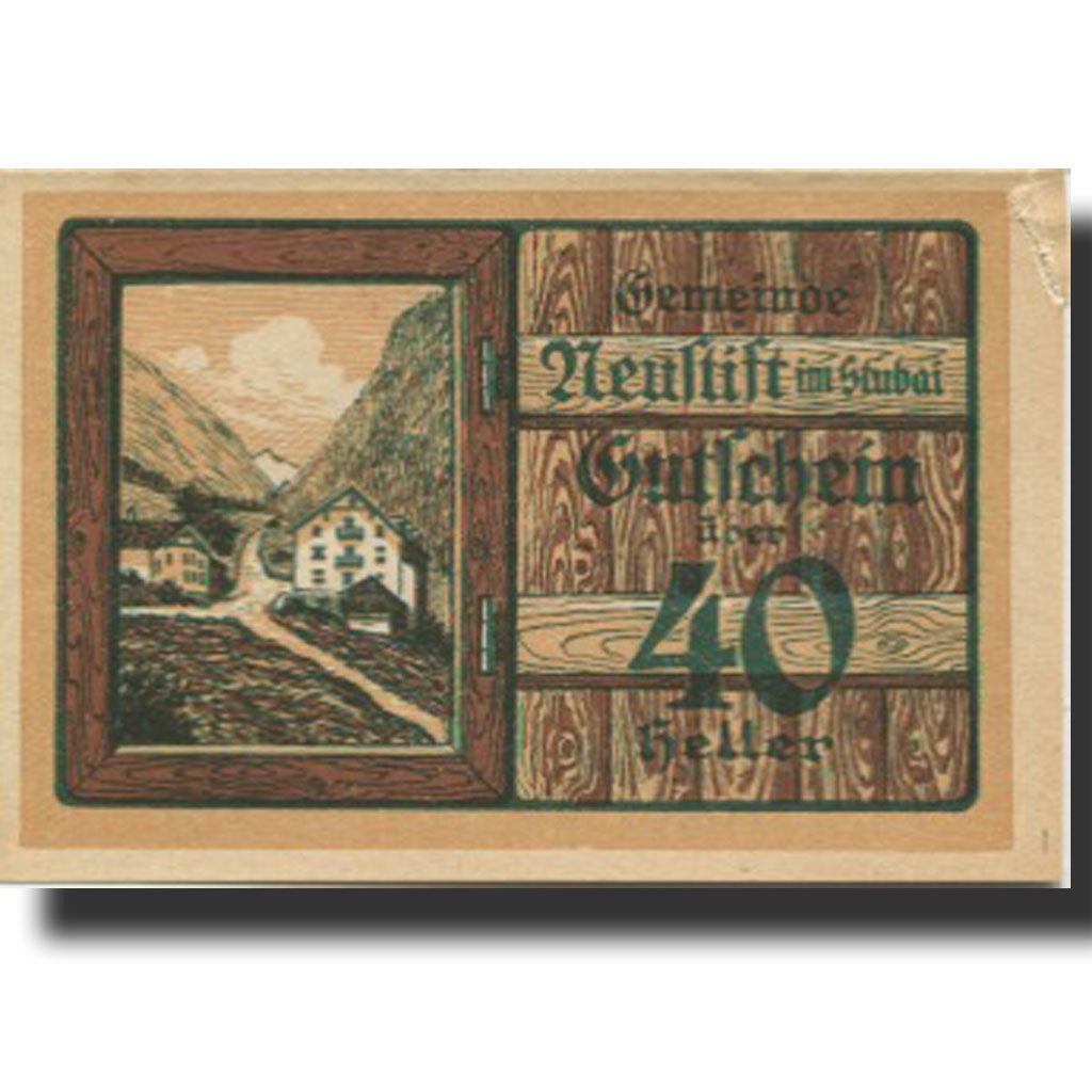 Banknote, Austria, Neuftift, 40 Heller, chalet, 1920, AU(55-58) Mehl:FS 667