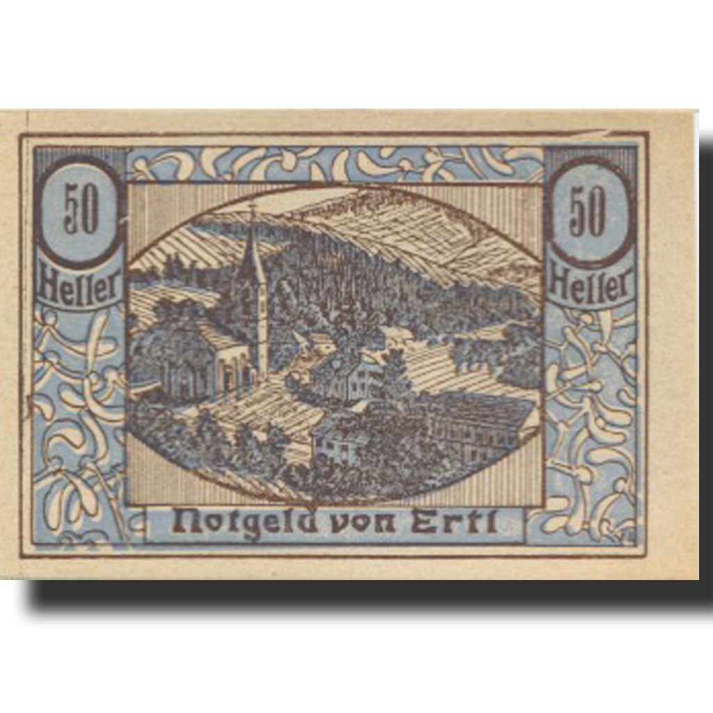 Billet, Autriche, Ertl, 50 Heller, village, 1920, 1920-12-30, SPL, Mehl:FS 185b