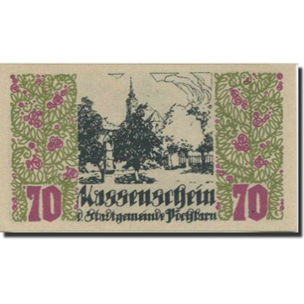 Banknote, Austria, Pochlarn, 70 Heller, Blason, 1920 UNC(63) Mehl:FS 755IV