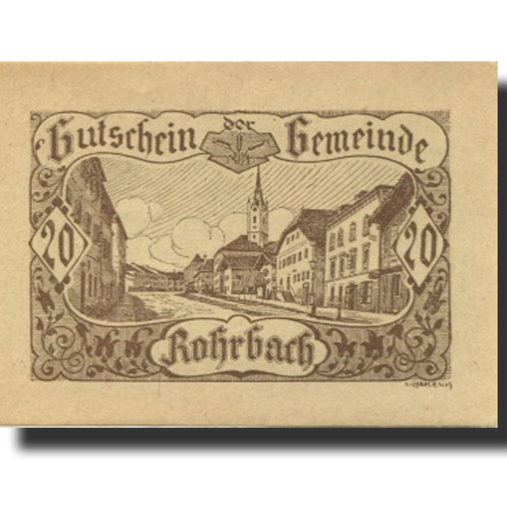 Banknote, Austria, Rohrbach, 20 Heller, village, UNC(63), Mehl:FS 841b