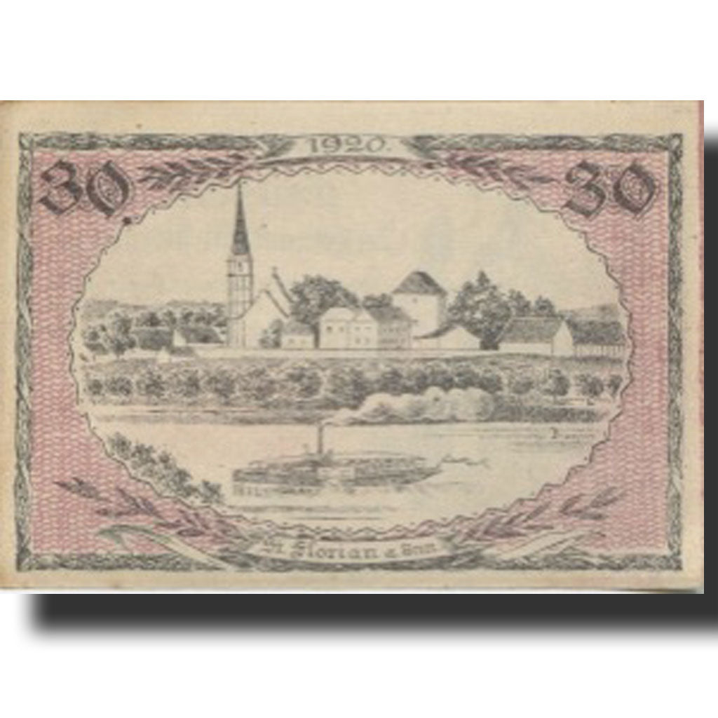 Banknote, Austria, St Florian 30 Heller, personnage 1, 1920 UNC(63) Mehl:FS 881a