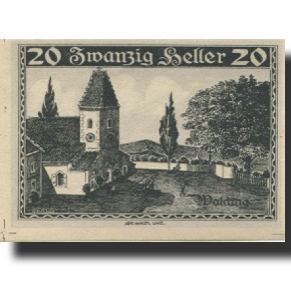 Banknote, Austria, Walding, 20 Heller, Eglise, 1920 UNC(63) Mehl:FS 1132a