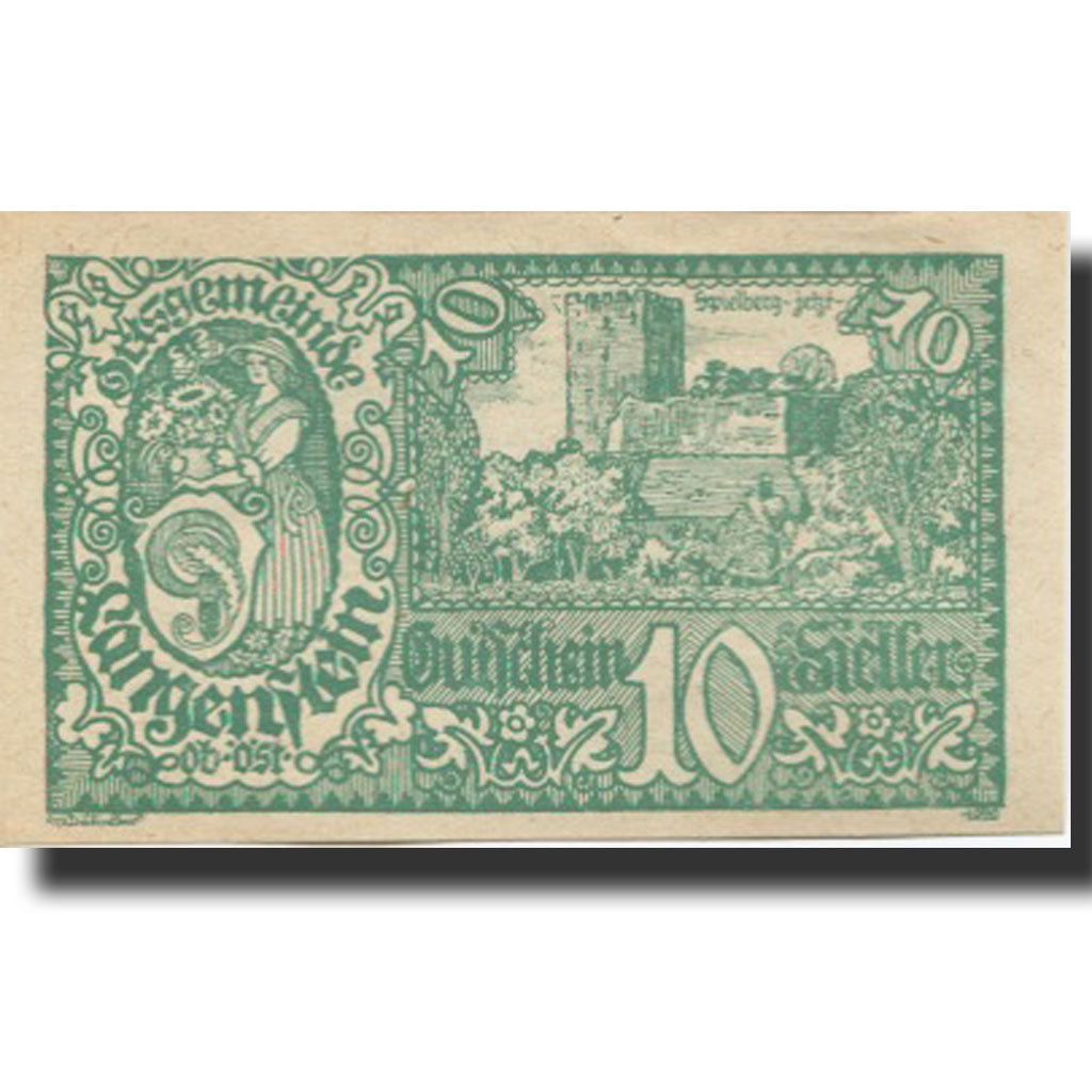 Banknote, Austria, Langenstein, 10 Heller, château, UNC(63), Mehl:FS 502a