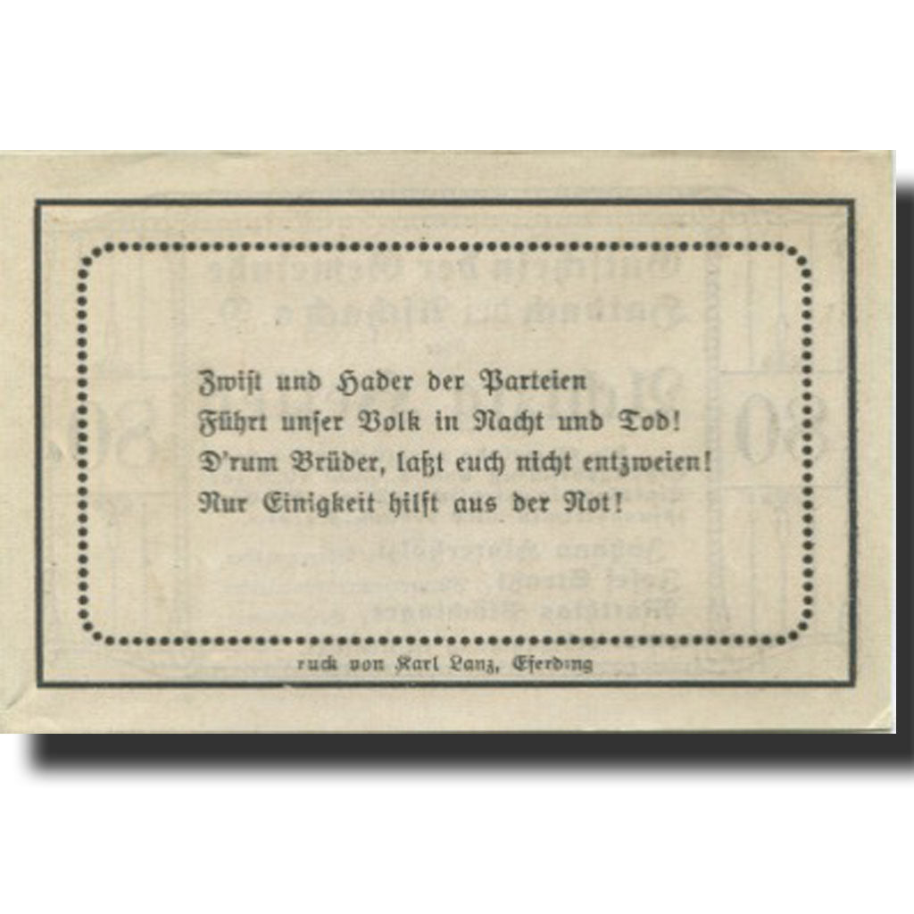 Banknote, Austria, Aschach, 80 Heller, valeur faciale, UNC(63), Mehl:FS 332Ib