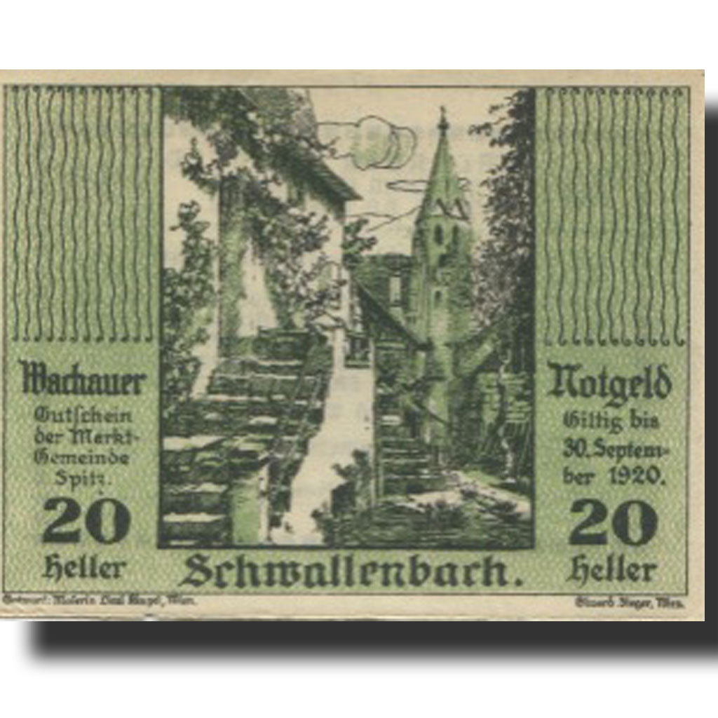 Banknote, Austria Schwallenbach 20Heller, village 1920 UNC(63) Mehl:FS 1122.8IIb