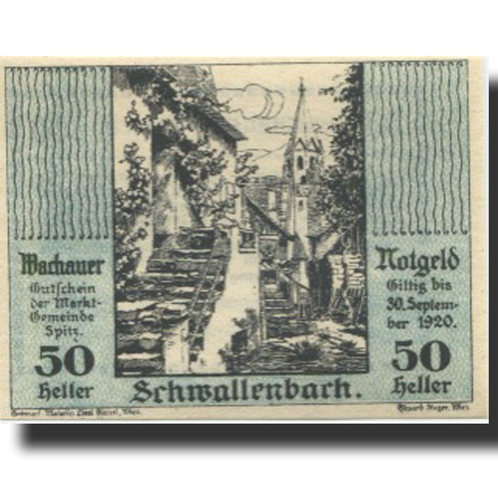Banknote, Austria, Schwallenbach, 50 Heller 1920 UNC(63) Mehl:FS 1122.8IIb