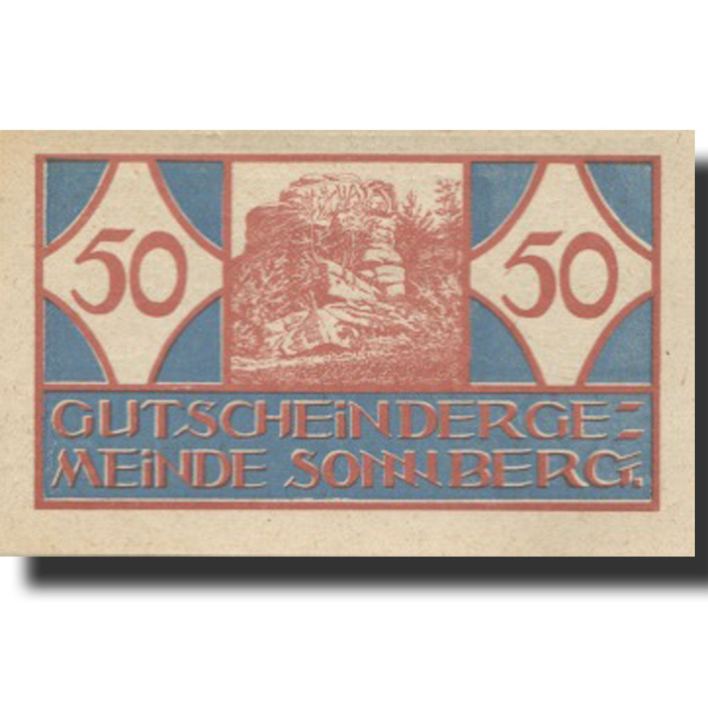Banknote, Austria, Sonnberg, 50 Heller, rocher, 1920 UNC(63) Mehl:FS 1003a