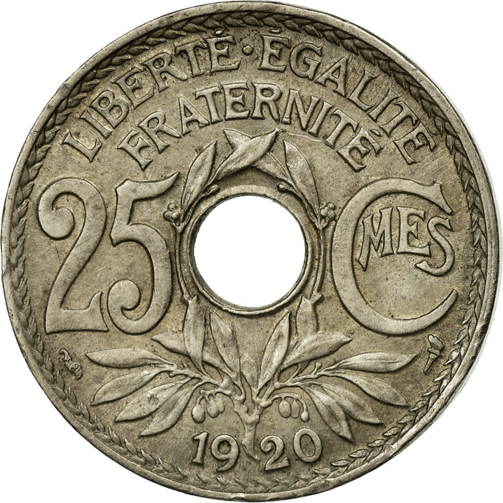 Monnaie, France, Lindauer, 25 Centimes, 1920, TTB+, Copper-nickel, KM:867a