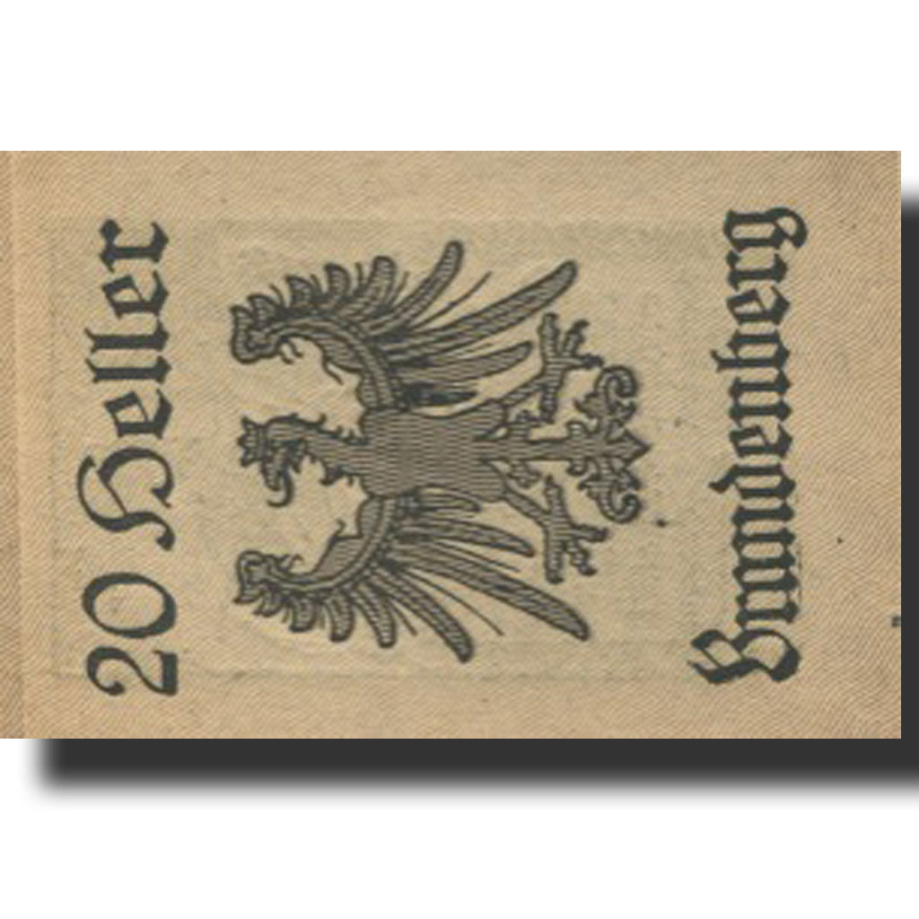 Banknote, Austria, Brandenberg, 20 Heller, cerf, 1920 UNC(63) Mehl:FS 99bA