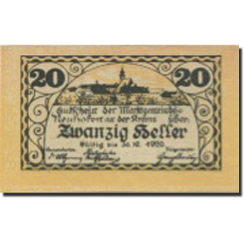 Banknote, Austria, Neuhofen, 20 Heller, village, 1920 UNC(63) Mehl:FS 648a