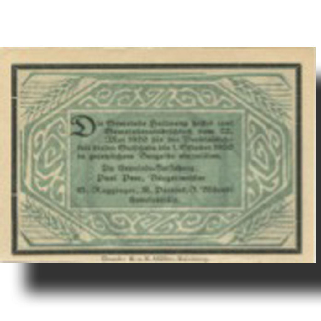 Banknote, Austria, Hallwang, 50 Heller, Eglise, 1920 UNC(63) Mehl:FS 346a