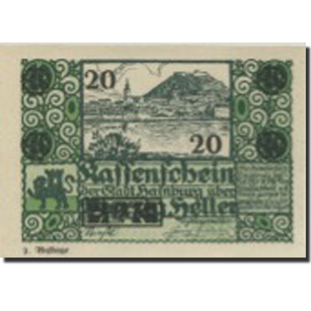 Banknote, Austria, Hainburg, 20 Heller, fleuve, 1920 UNC(63) Mehl:FS 337a