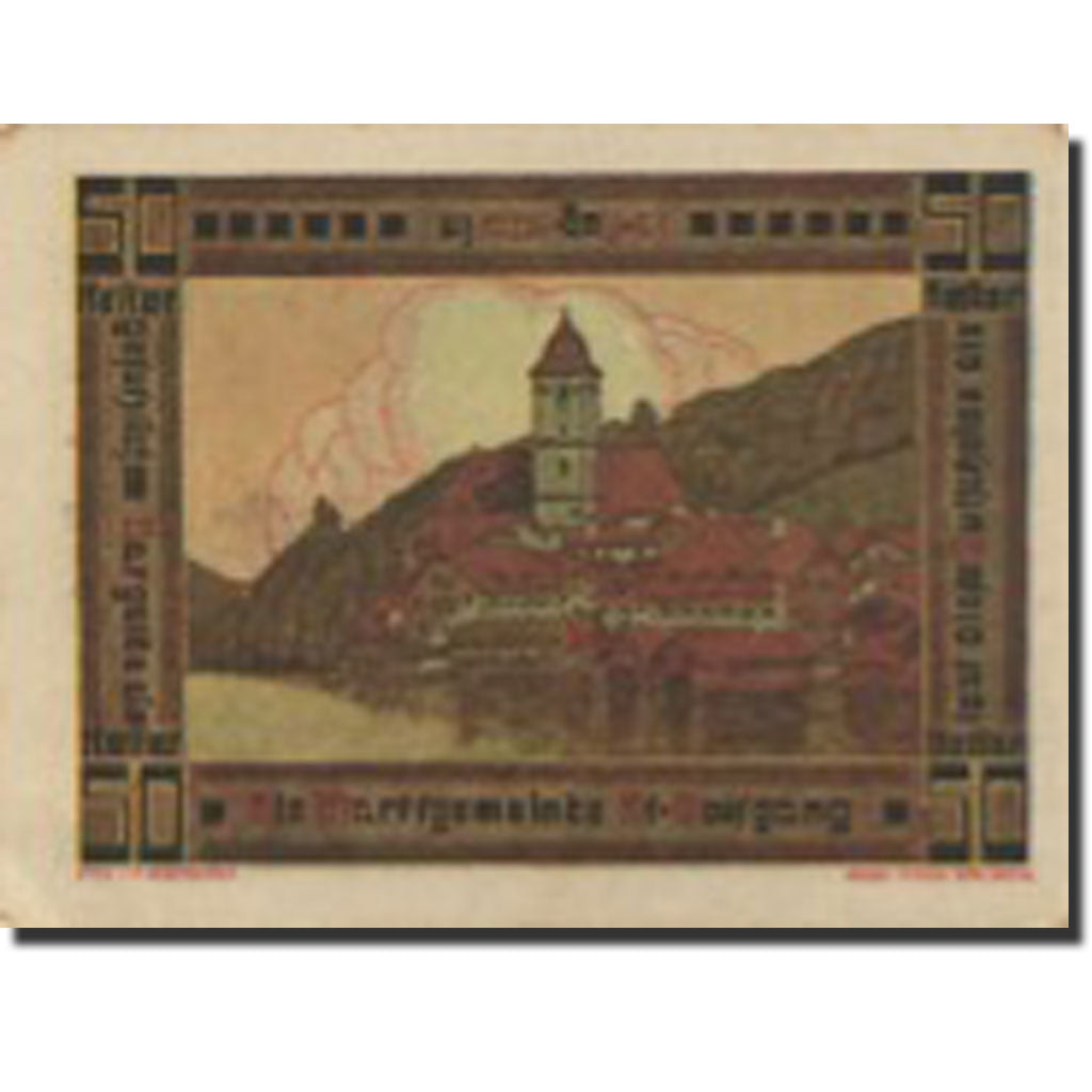 Banknote, Austria, St Wolfgang, 50 Heller, Eglise, 1920 UNC(63) Mehl:FS 947a