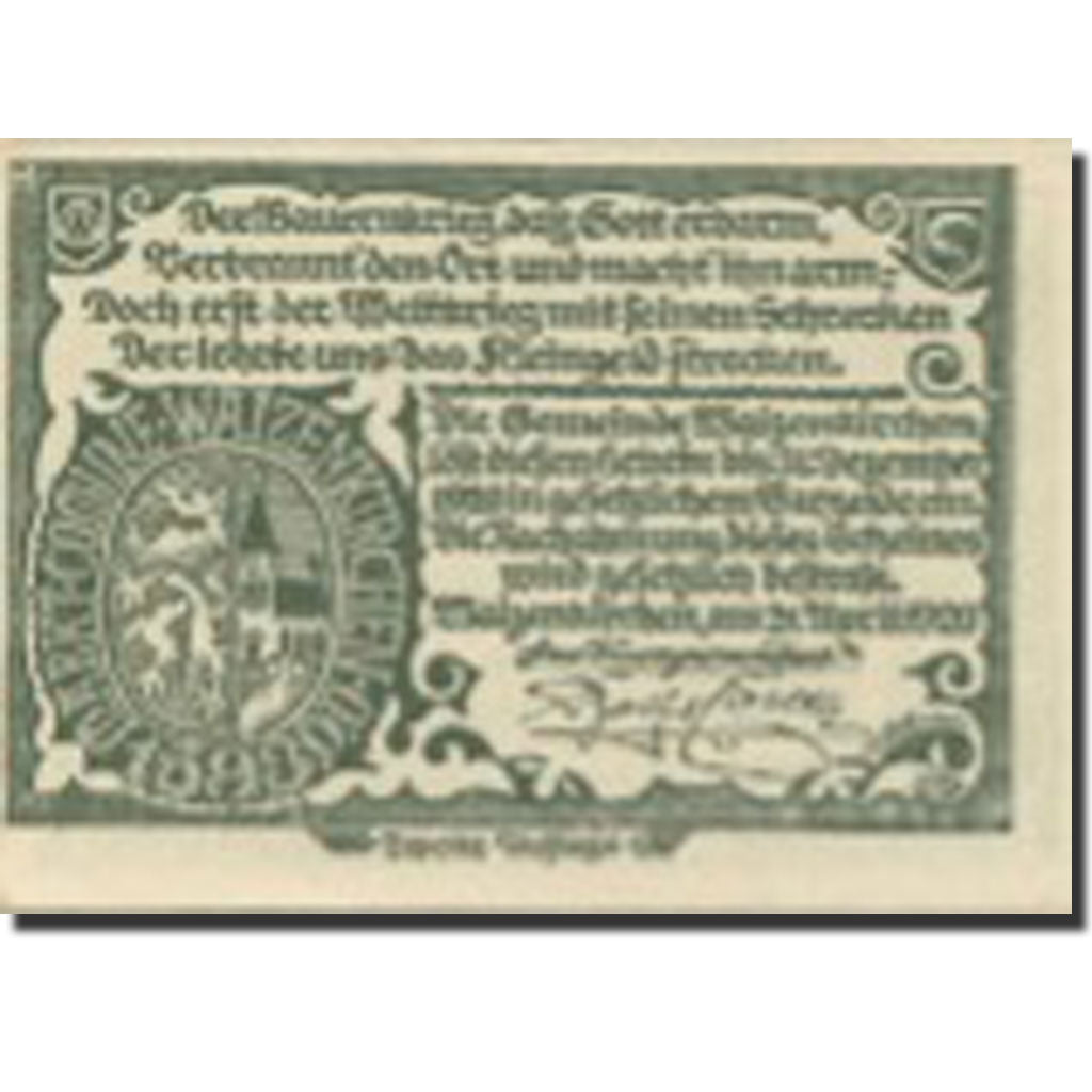 Banknote, Austria, Waizenkirchen 10Heller, château 1, 1920 UNC(63) Mehl:FS 1128b
