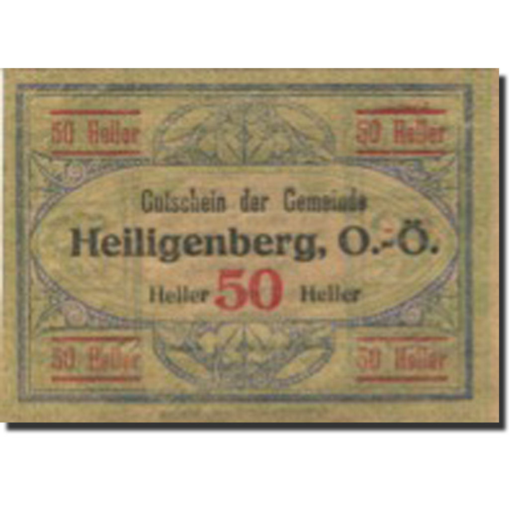 Banknote, Austria, Heiligenberg, 50 Heller face value UNC(63) Mehl:FS 361Ia