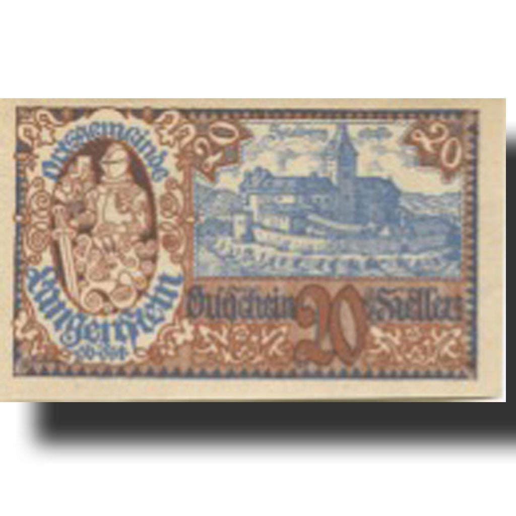 Banknote, Austria, Langenstein, 20 Heller, château, UNC(63), Mehl:FS 502a