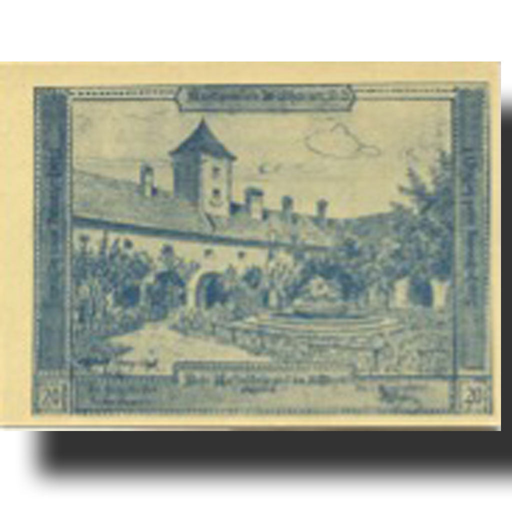 Banknote, Austria, Waldhausen, 20 Heller, monastère, 1921 UNC(63) Mehl:FS 1131b1