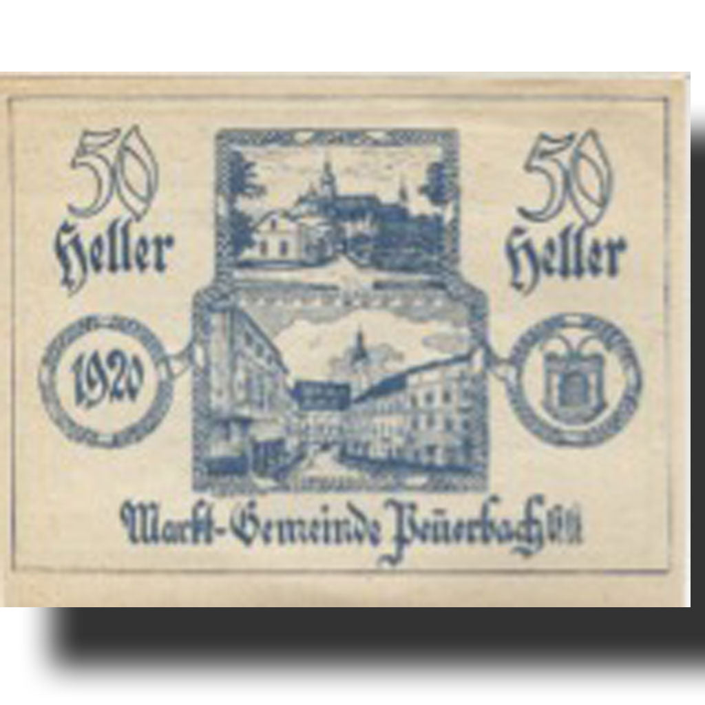 Banknote, Austria, Peuerbach, 50 Heller, village, 1920 UNC(63) Mehl:FS 741IIa