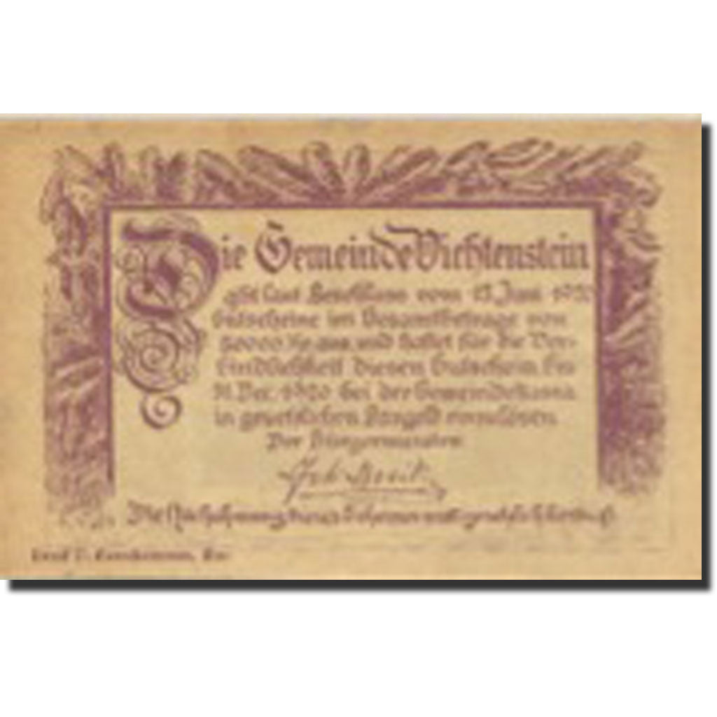 Billet, Autriche, Vichtenstein, 20 Heller, château 1920-12-31, SPL Mehl:FS 1108