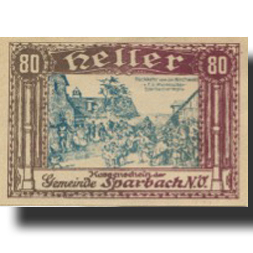 Banknote, Austria, Sparbach, 80 Heller, village, UNC(63), Mehl:FS 1006a
