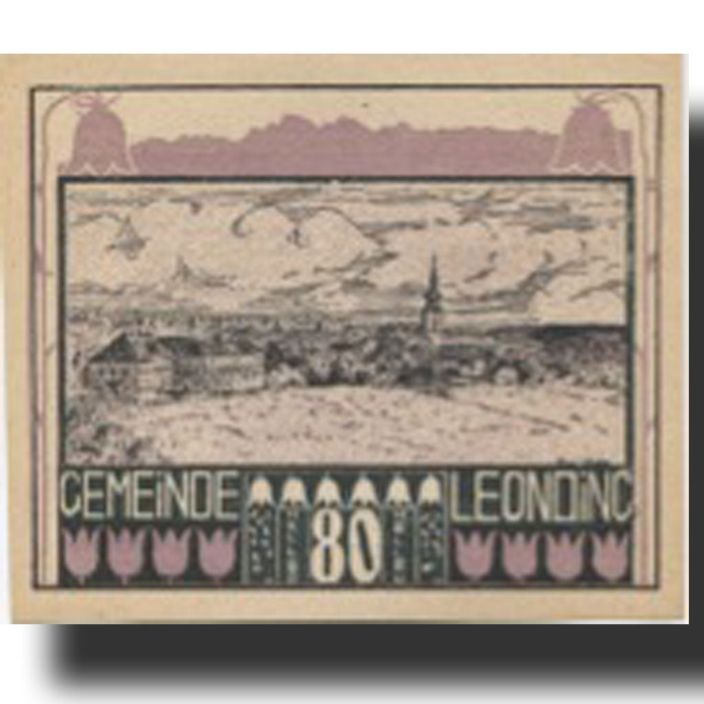 Banknote, Austria, Leonding, 80 Heller, village, UNC(63), Mehl:FS 513a