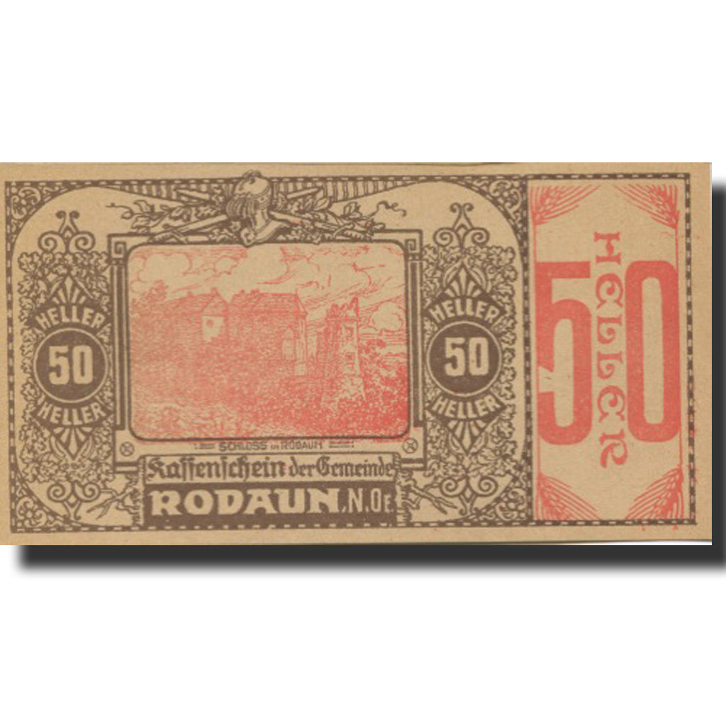 Banknote, Austria, Rodaun, 50 Heller, château 1, UNC(63), Mehl:FS 840IIa